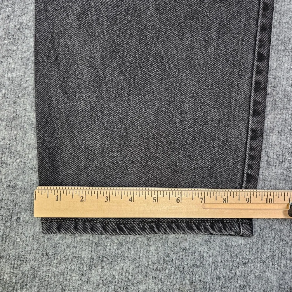 Levis 550 Relaxed Fit Black Jeans Mens 42x29 Black Denim Tapered Leg Big & Tall